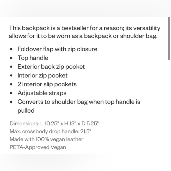 Vegan leather backpack - Picture 2 of 4